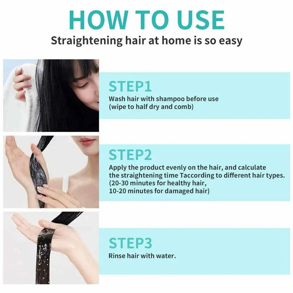 Crema de queratina para alisar el cabello (60 ml), tratamiento profesional para cabello dañado, alisado más rápido, cuidado del cabello rizado, crema correctora de proteínas.