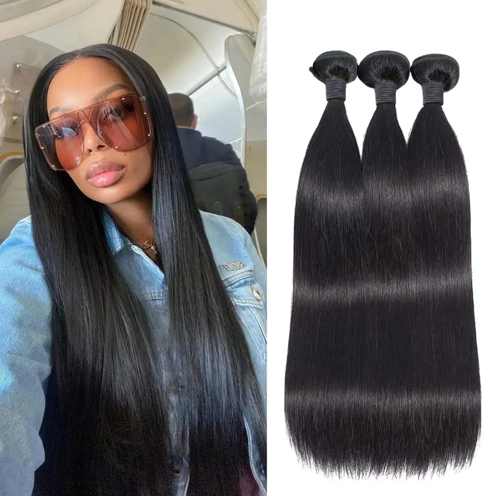 Extensiones de cabello humano 100% virgen, color natural, brasileño, 12A, 40 pulgadas, venta al por mayor, economicas